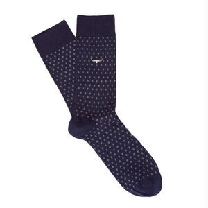 R. M. Williams Nelson Sock Calf Navy Gray Career Casual Boot Organic Cotton M